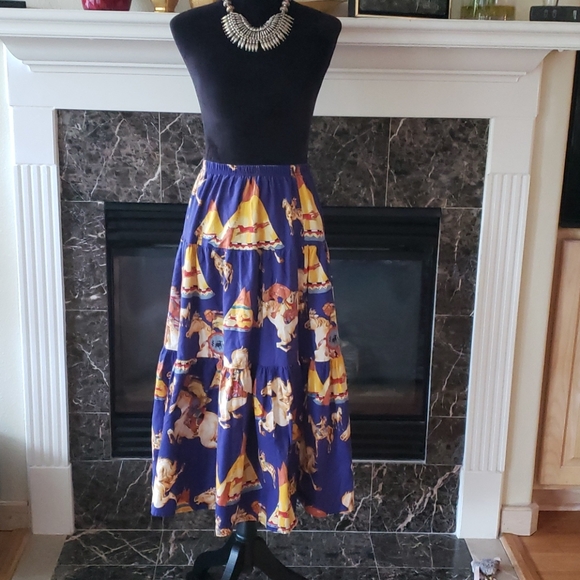 sara toga vintage Dresses & Skirts - Vintage Sara Toga cotton flare skirt western M